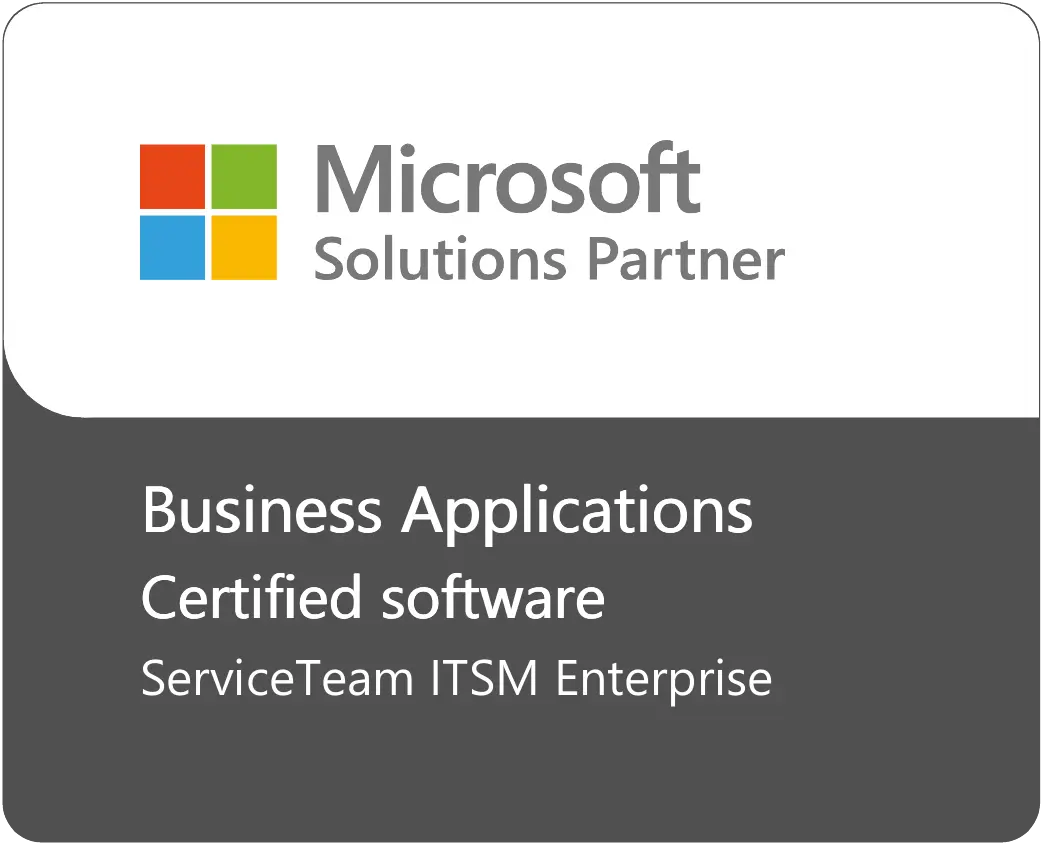 Microsoft Solutions Partner Business Applications Certified software ServiceTeam ITSM Enterprise